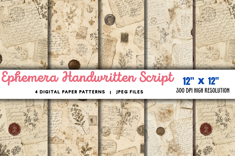 Ephemera Handwritten Script Wallpaper JPG