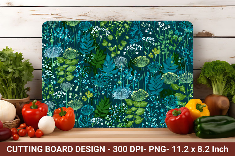 Cottage Garden Flower Cutting Board | Cutting Board png