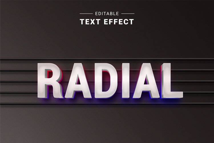 Editable Text Effect for Illustrator. Vector Graphic styles example image 1