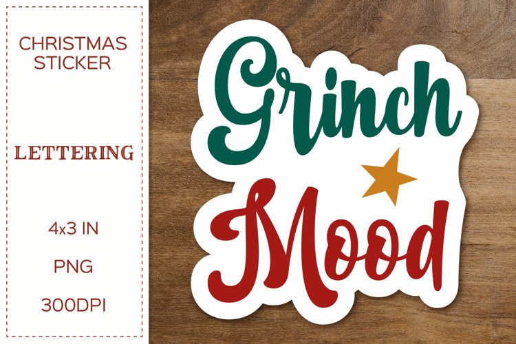 Christmas Sticker | Retro PNG | Printable Sticker