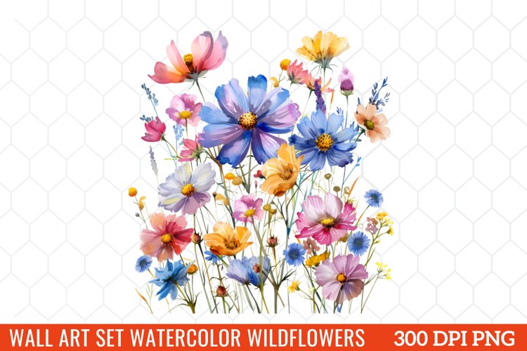 Watercolor Wildflowers Clipart