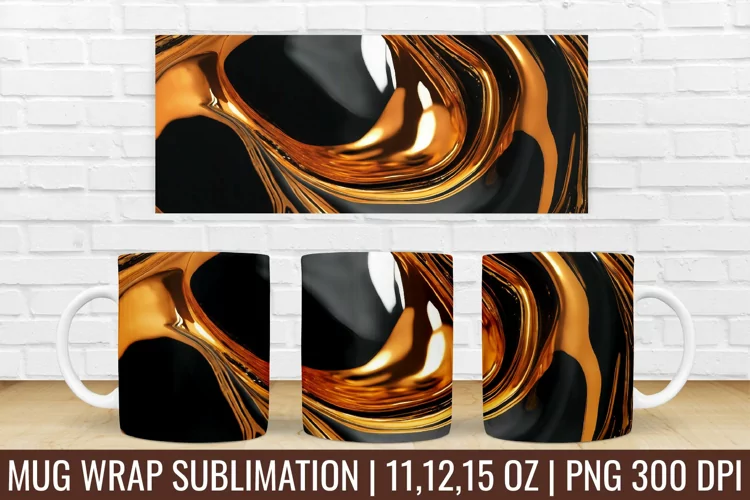 3D Mug Wrap | Abstract Mug Sublimation Design