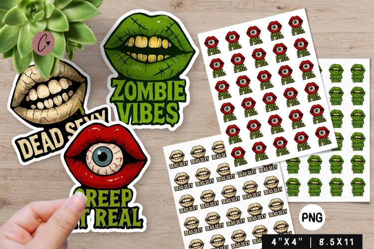 Funny Halloween Stickers PNG