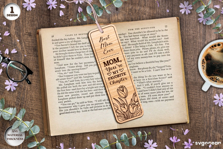 Mother's Day Bookmark Laser Cut | Glowforge | SVG