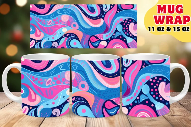 Floral Abstractions: Colorful Mug Wrap