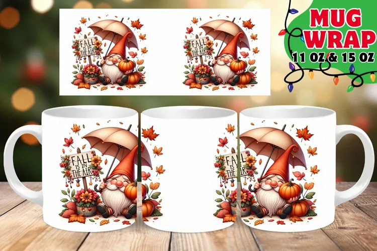 Winter Gnome Delight 11oz 15oz Mug Wrap
