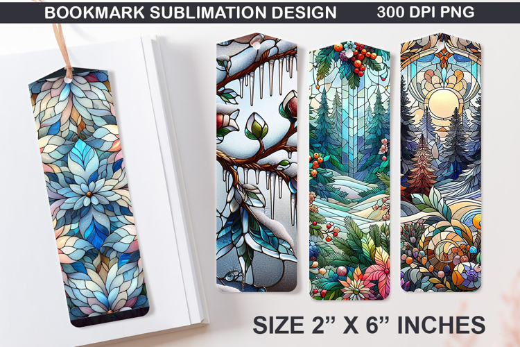 Winter Bookmarks Sublimation - 4 Bookmark Design