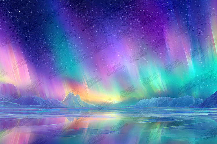 Majestic Aurora Borealis Background for Winter Crafts