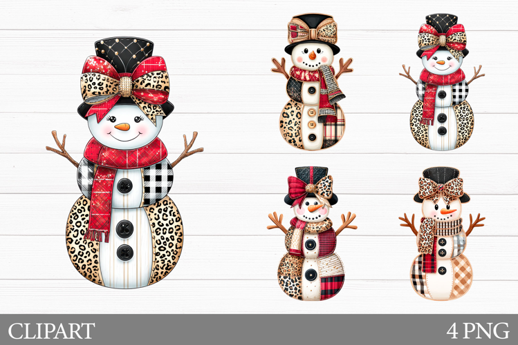 Cute Snowman Clipart. Christmas Clipart