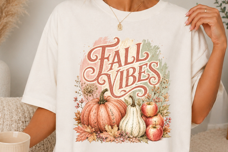 Vintage Autumn Pumpkin Sublimation Design SVG
