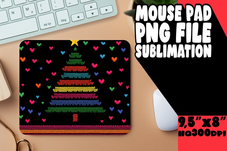Cheerful Mouse Mat Sublimation Style, Holiday