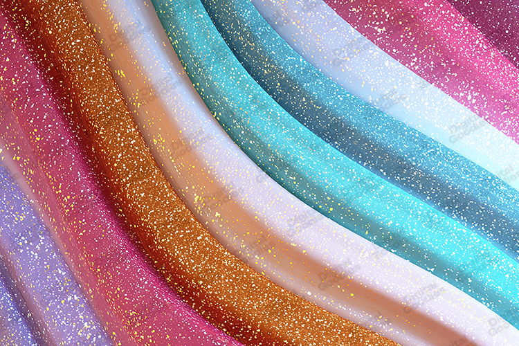 Multicolor Glitter Fabric Textures for Crafting and Design