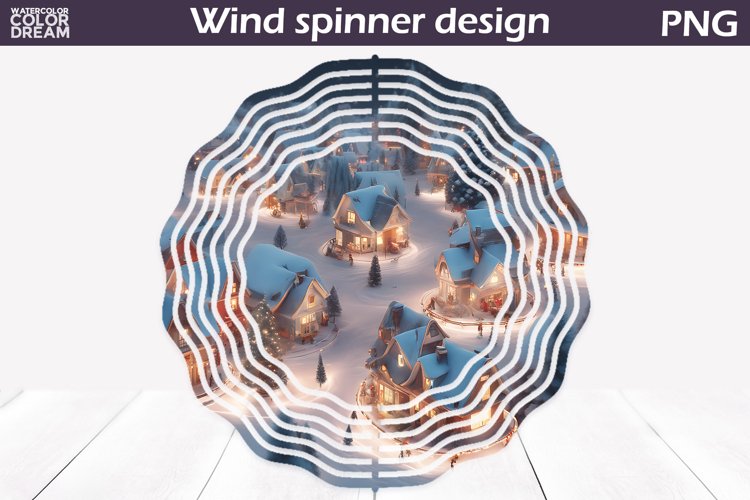 Retro Winter Wind Spinner | Christmas Wind Spinner example image 1
