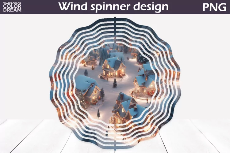 Retro Winter Wind Spinner | Christmas Wind Spinner