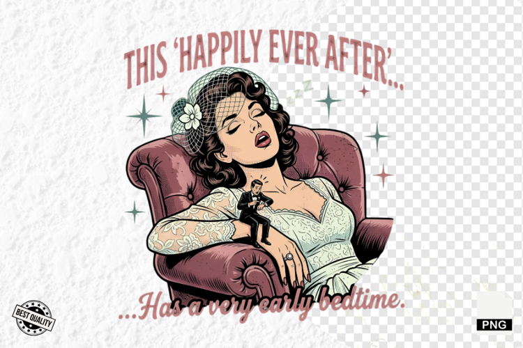 Vintage Funny Bride Sublimation PNG