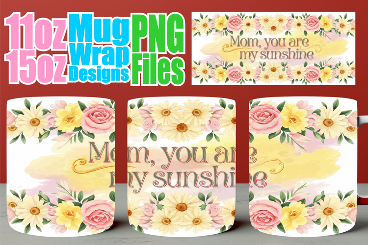 Blissful heart 11oz 15oz sublimation wrap, Mother's Day