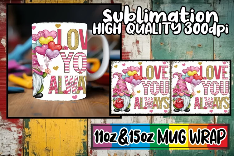 Playful evenings 11oz 15oz sublimation wrap, Valenines