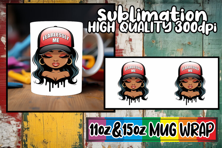 Blissful evenings 11oz 15oz sublimation wrap, Black Woman example image 1