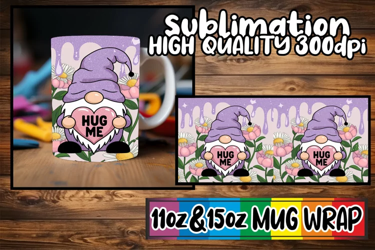 Gentle smiles 11oz 15oz sublimation wrap, Valentines