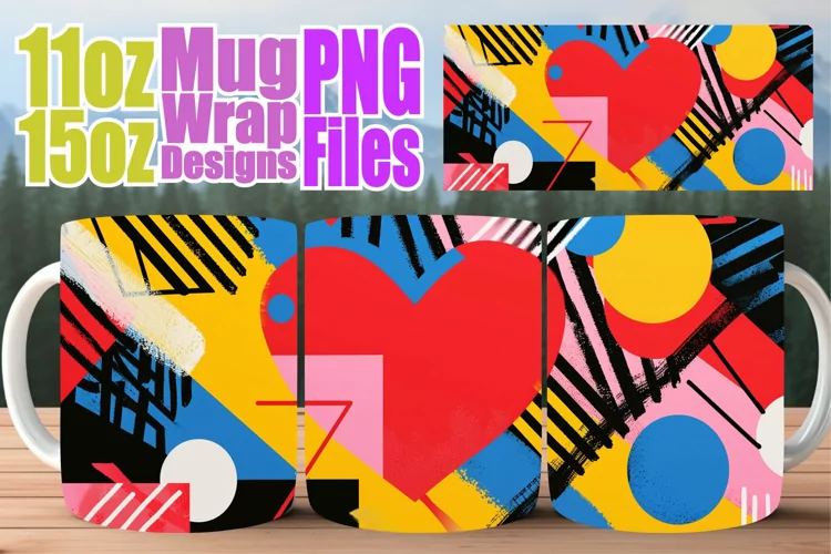 Sublimation Mug Wrap for Valentine's Day