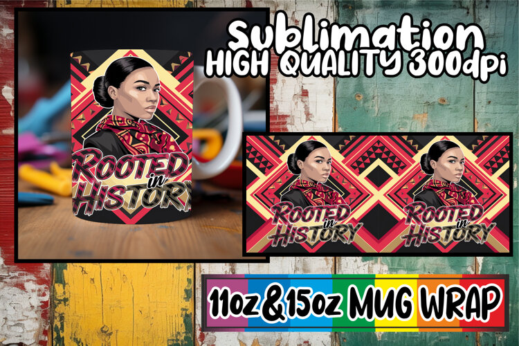 Sunshine bliss sublimation mug wrap, Black Woman example image 1