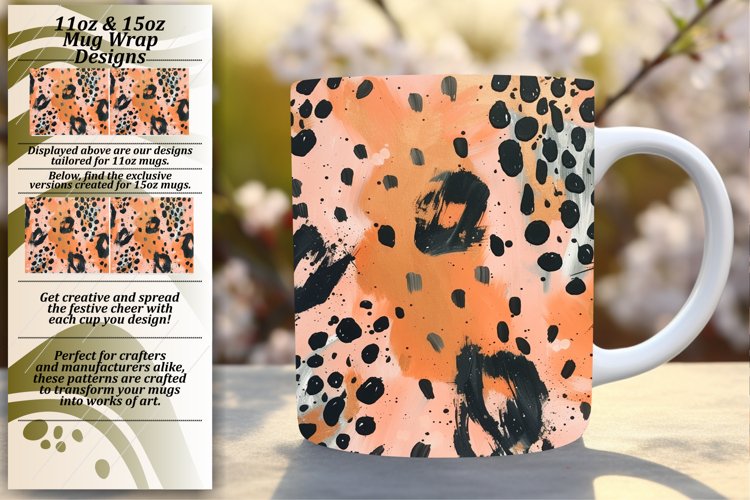 Sublimation Leopard Print Mug - Glitter Wrap example image 1