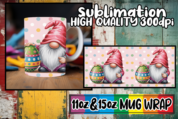 Gentle breezes 11oz 15oz sublimation wrap, Easter Gnomes