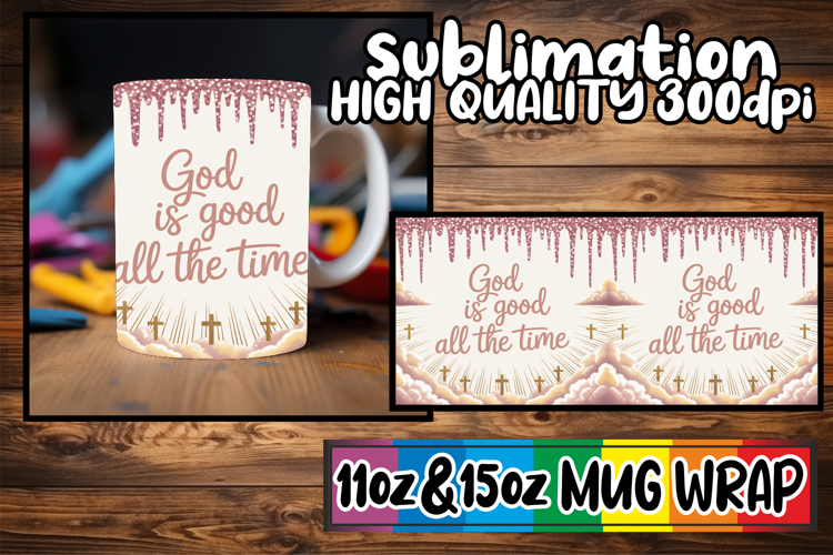 Cheerful days 11oz 15oz sublimation wrap, Christian