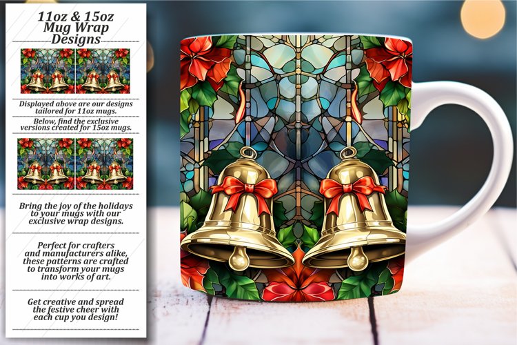 Winter Stained Glass Mug Design example image 1