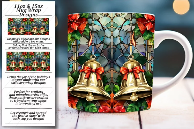 Winter Stained Glass Mug Design