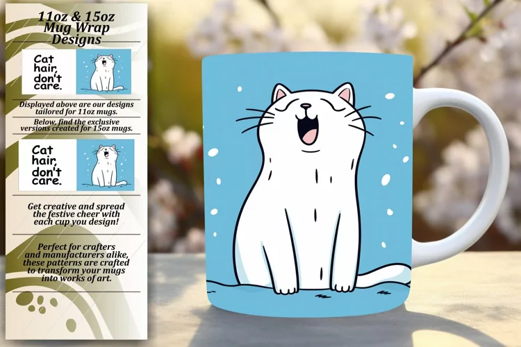 Witty Cats: Mug Wrap with Quotes