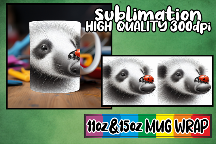 Bright beginnings sublimation mug wrap, Cute Animals