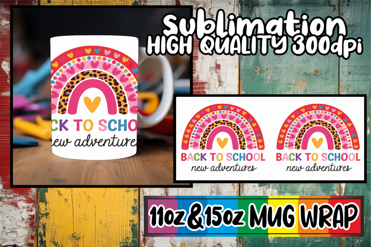 Lovely moments sublimation mug wrap, Back To School