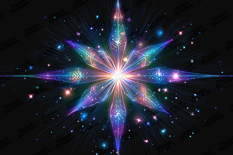 Shimmering Starburst Design for Digital Crafts