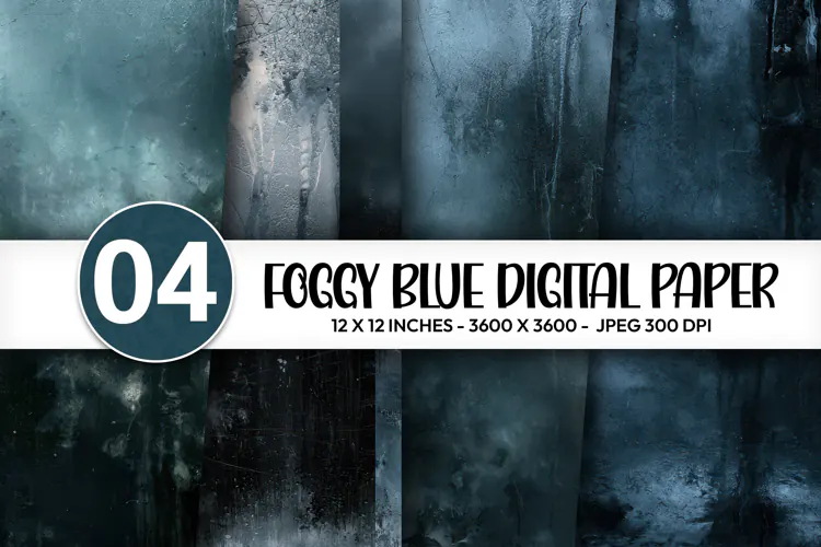 Foggy Blue Digital Paper