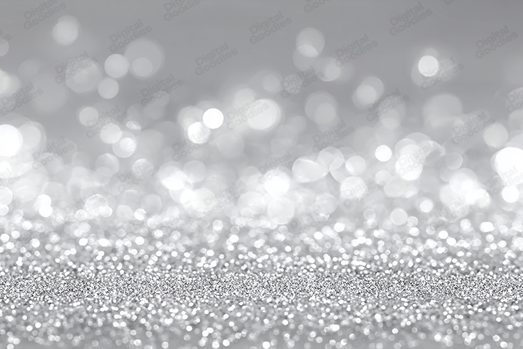 Sparkling Silver Glitter   Bokeh Lights Digital Paper