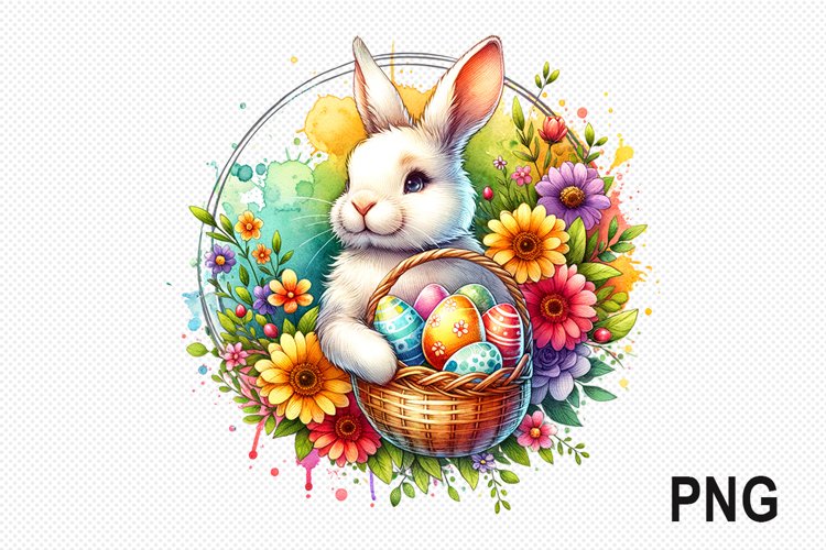 Easter Day Bunny Sublimation - Easter Day Clipart PNG Design