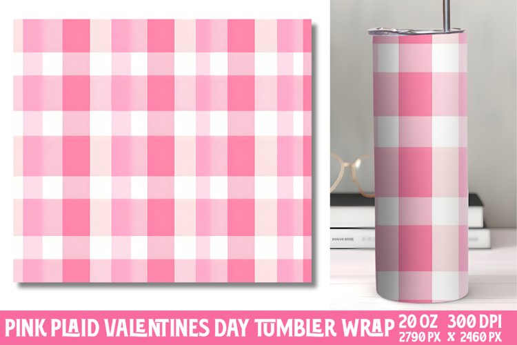 Valentines Day Pink Tumbler Wrap example image 1