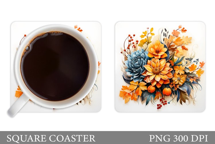3D Flowers Coaster Design. Flowers Coaster Sublimation