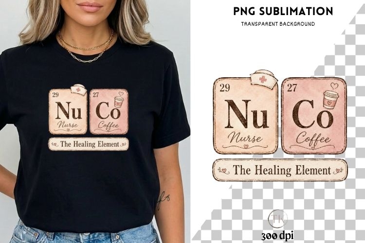 Nurse Coffee PNG, The Healing Element Clipart example image 1