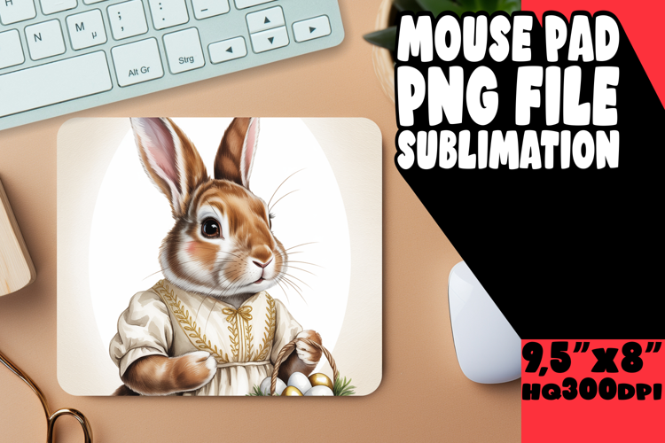 JOYFUL MOUSE MAT PLAYFUL ART, Easter Bunny