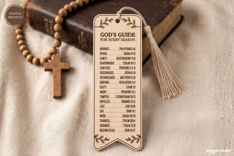Bible Emergency Numbers Bookmark Laser Cut | Glowforge | SVG
