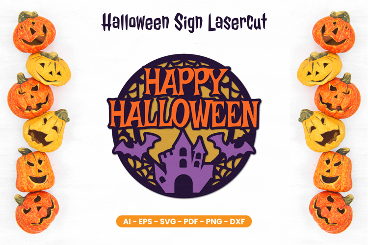 Layered Halloween Sign Lasercut