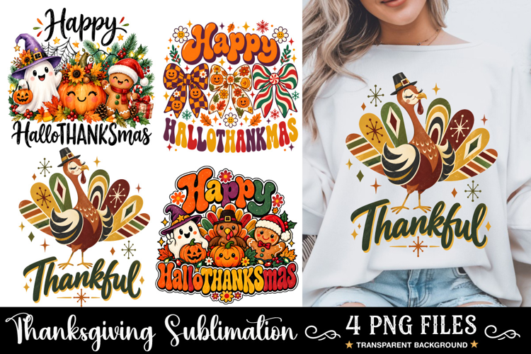 Thanksgiving Sublimation, Fall Pumpkin PNG, Thankful PNG
