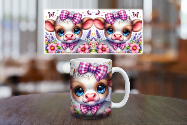 Mug Wrap Sublimation - baby cow