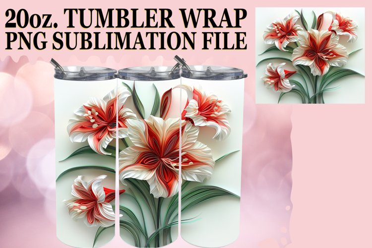 Whimsical Spring Flower Tumbler Design example image 1