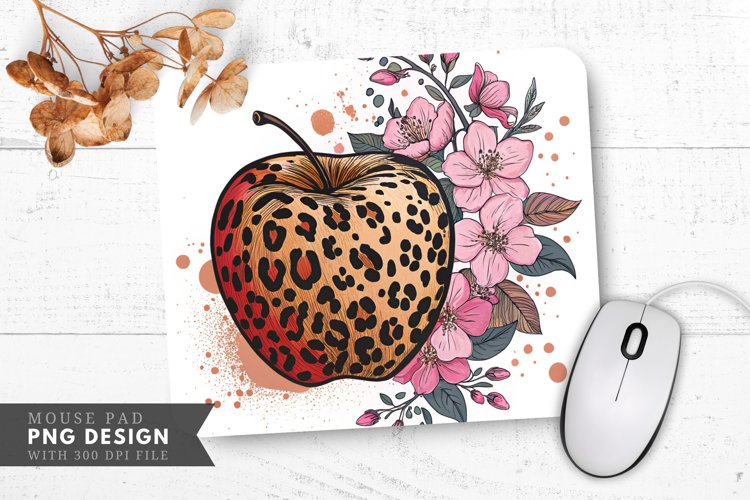 Leopard Spot Apple Illustration Mouse Pad PNG