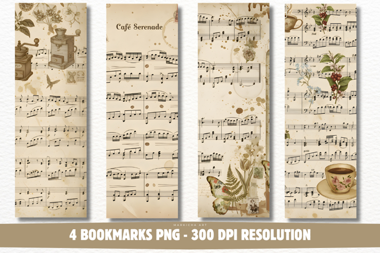 Ephemera Music Sheets Bookmarks Png