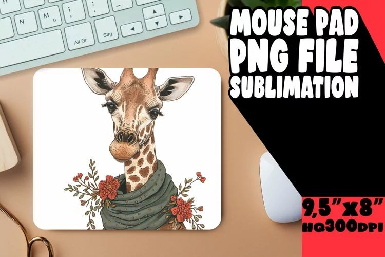 Charming Boho Wildlife Designs: Mouse Pad Sublimation