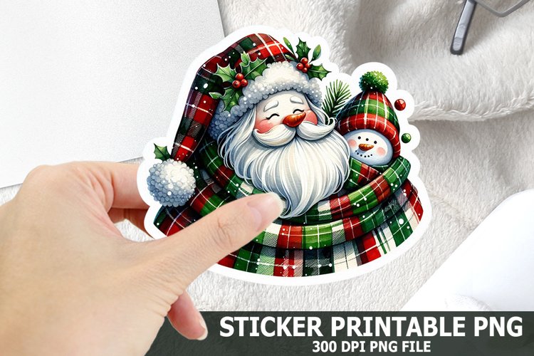Christmas Santa Sticker| Christmas Sticker PNG Design